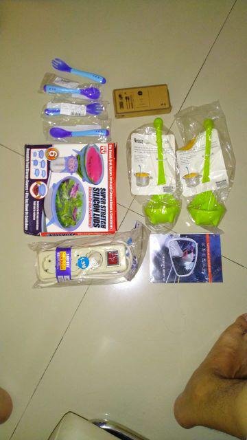 Set Sendok Garpu Sumpit Kotak Alat Makan Lipat Portable