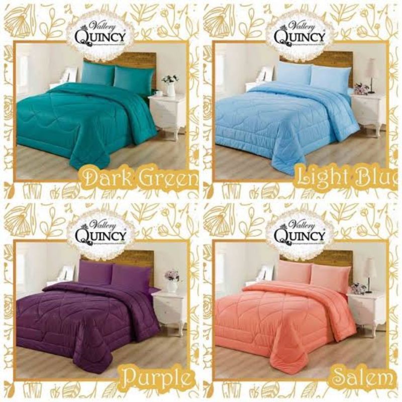 Bedcover Vallery Quincy Quilt Ukuran 225x245 cm Kualitas Premium By Internal Grup