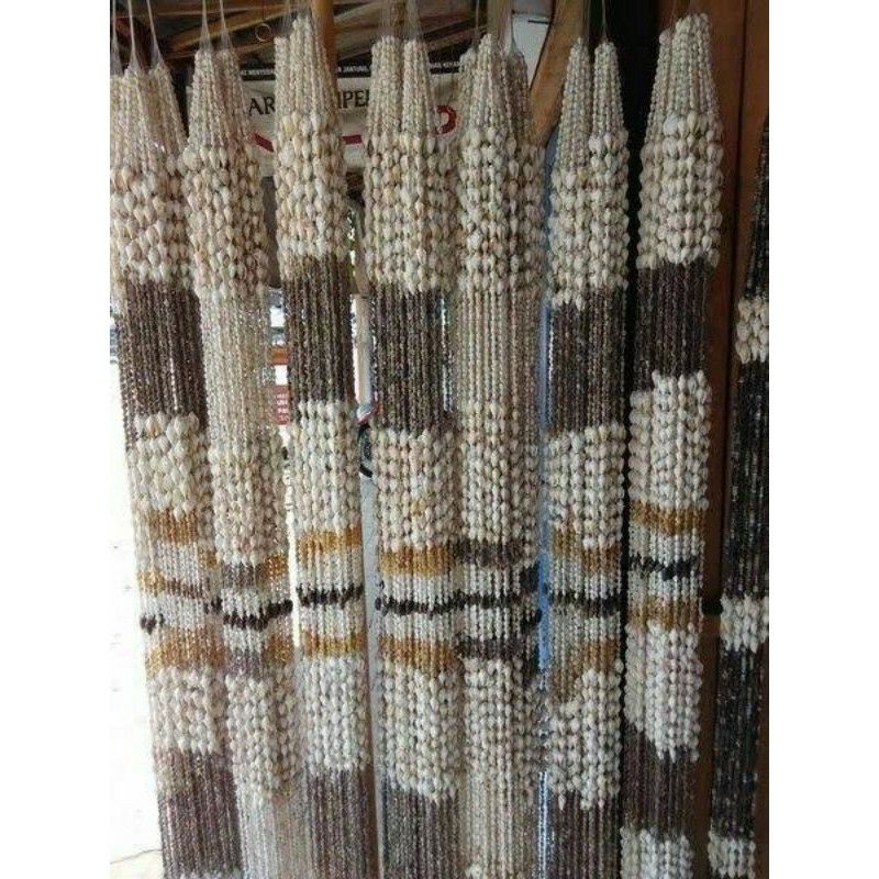 Tirai Kerang Pintu/Tirai Kerang Jendela/Tirai Kerang 1 set isi 10 Termurah