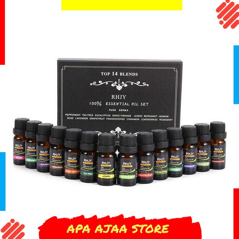 Paling Dicari ! Firstsun Set Essential Oils Minyak Aromatherapy 10ml 14PCS RH-14