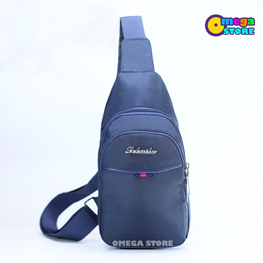 Tas Slempang Pria Sling Bag Tas Selempang Cowok Weistbag Pria Waterproof Tas Anti air - 136