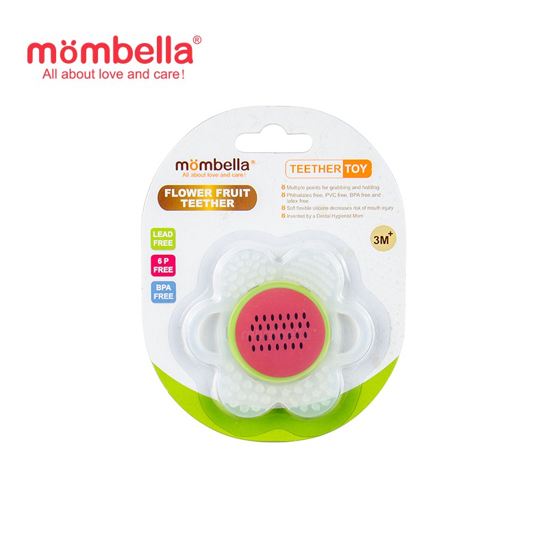 Teether bayi | Mombella Flower Fruit Silicone Teether - Mainan Gigitan Bayi Perlengkapan Bayi