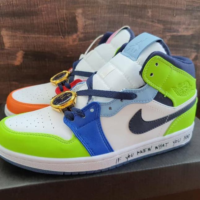 ★ PROMO SEPATU OLAHRAGA WANITA MURAH★ NIKE JORDAN 1 X MELODY EHSANI - FEARLESS - PREMIUM ,SEPATU