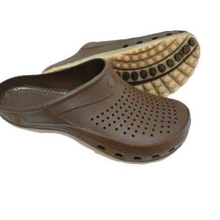 ➥ AP Clogs Sandal Baim Sandal Slop Merk AP Clogs Sandal Crocs Clog - Cokelat, 40 ♥