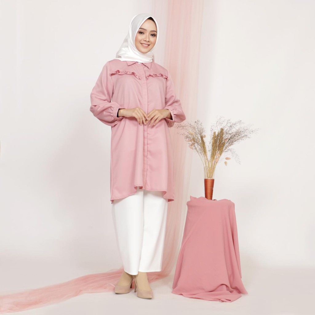 V148 Khansa Ruffle Tunic  - 4 Warna 2 size