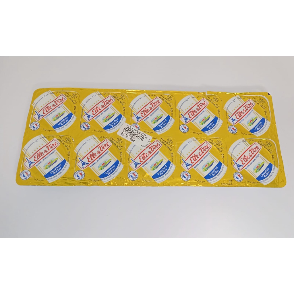 Unsalted Butter Elle&amp;Vire Minicups isi 10 pc + BOX