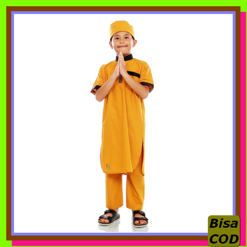 [Kid Richard Putih Ot] Kemeja Koko Anak Cowok Go522 Stelan Sd Dan NO396 Baju Koko Anak Katun Musta