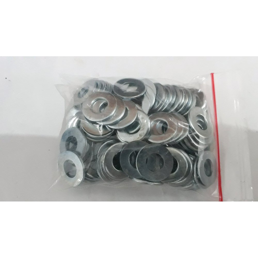 100 PC Ring Plat M8 Putih 8mm mili baut 12