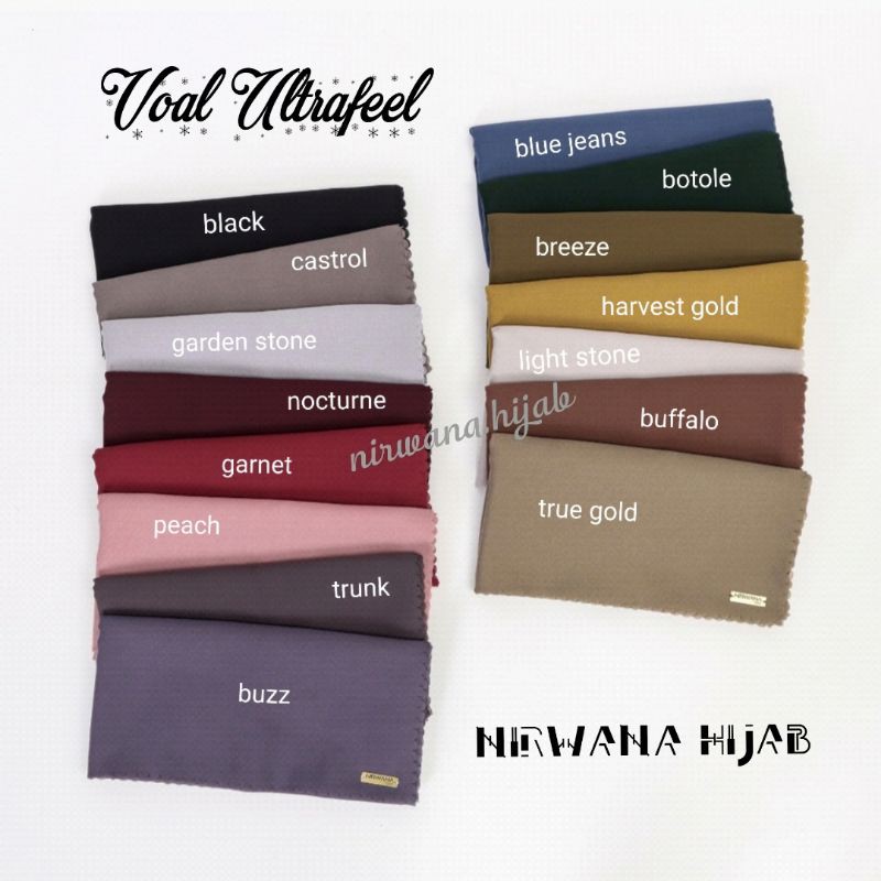 NIRWANA HIJAB - VOAL ULTRAFLEX / ULTRAFEEL