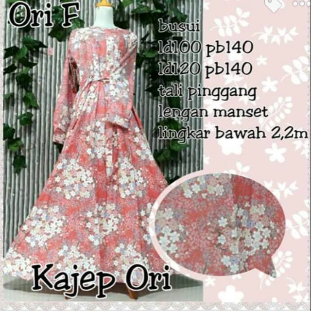 Gamis jumbo ld 130 cm katun jepang ori tokai