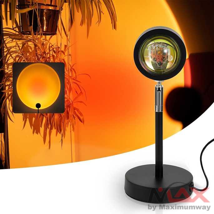 Sunset Lamp Sunset Projector Lampu Sorot Indoor efek matahari terbenam untuk sorot penyanyi lebih mantap atau membuat video unik CANMEIJIA Lampu Sorot Dekorasi Kamar LED Sunset Lamp - C-002 Mood Light Living Room Bedroom Night Light Room Decor Bar