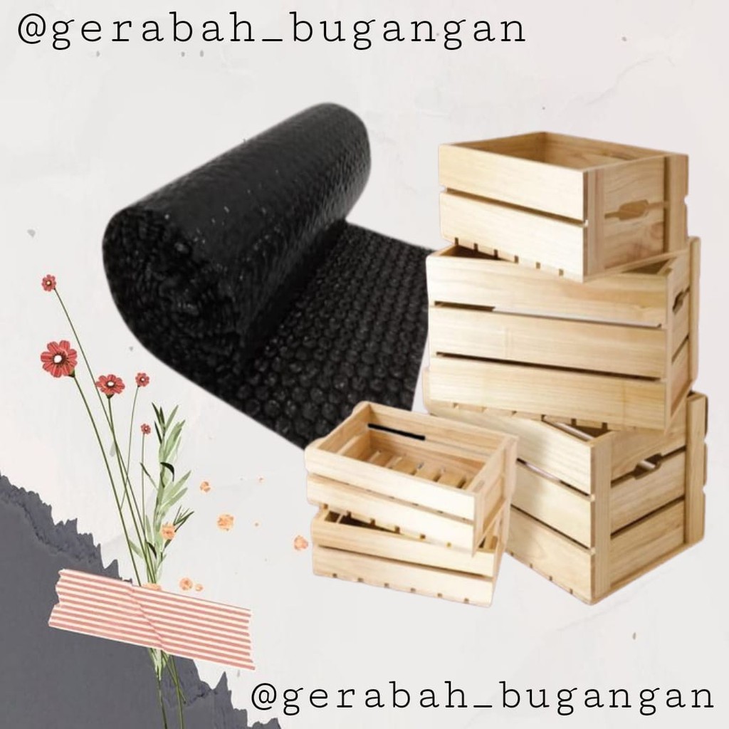 Promo Packing Kayu Plus Bubble Wrap Utk Tambahan Pengamanan Pengiriman ( 40 X 40 X 30 Cm ) NeoOGnUeqVAEQ