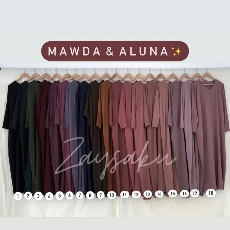 Mawda abaya & Aluna khimar by Zaysa (dijual terpisah)
