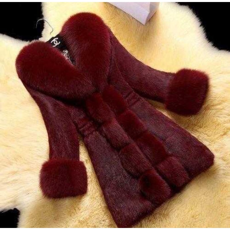 WOMEN FUR COAT SYBIL BULU WANITA MUSIM DINGIN WINTER TURKI KOREA - SUDAH REDY TIDAK PO