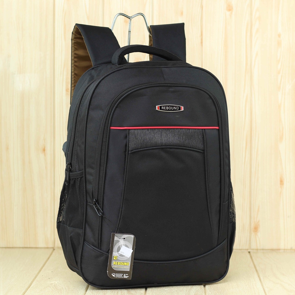 Tas Ransel Pria Rebound Garis Atas Merah Murah Polo Original Terbaru Berkualitas Tebal Dewasa Tas Sekolah SD SMP SMA Kuliah Kerja Tas Gendong Backpack Pria