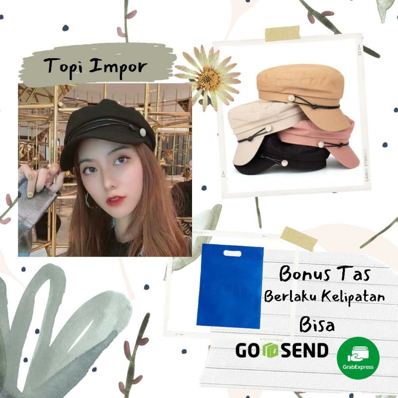 Topi Wanita Kekinian Korea Model British