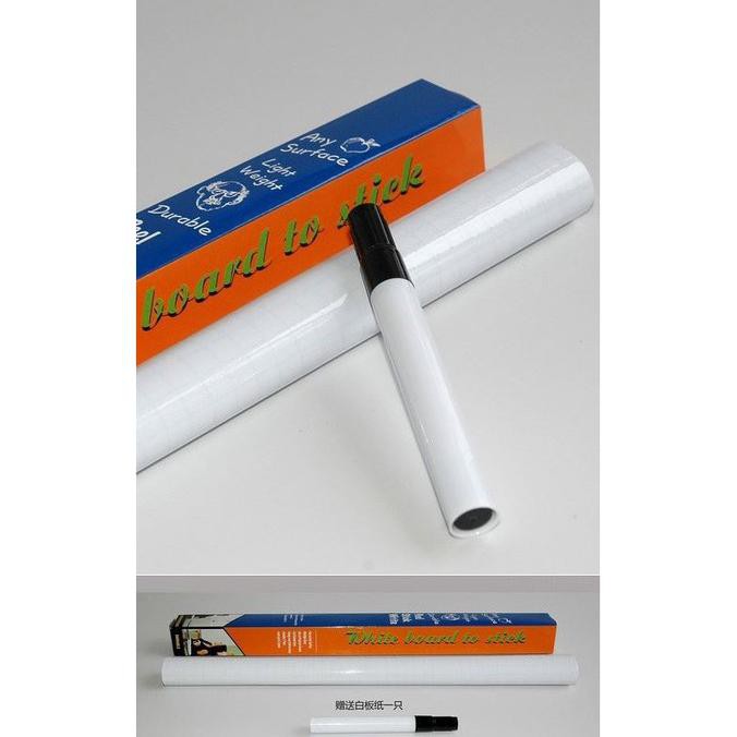

2M Vinyl Whiteboard Papan Tulis Stiker Dinding Tempel free Spidol - Whiteboard SALE