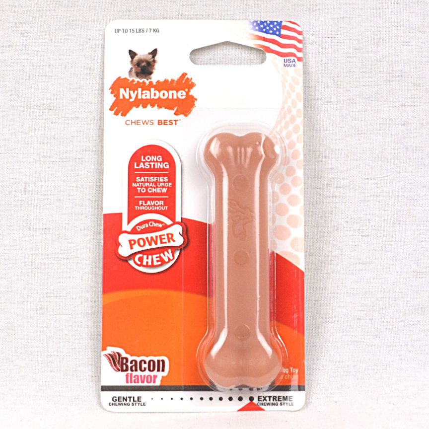 

NYLABONE Mainan Anjing Durachew BACON Petite
