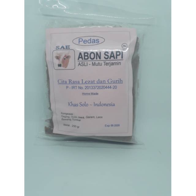 

Abon Sapi "SAE" 250 gram (Pedas)