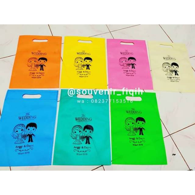 

Tas sablon ukuran 20x30 cm handle oval