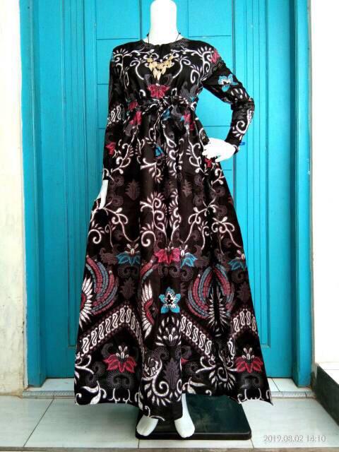 Gamis Batik Syari Muslimah Modern Busui Allsize Jumbo Xxl