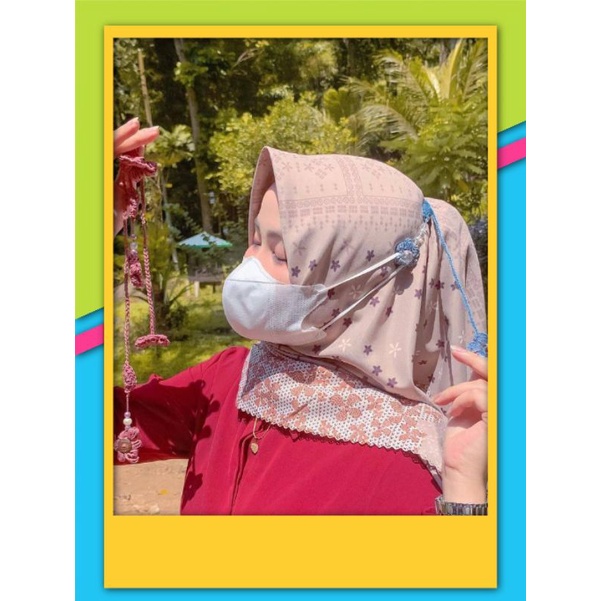 Strap Konektor Hijab Tali Rajut/Gantungan kalung masker 2in1