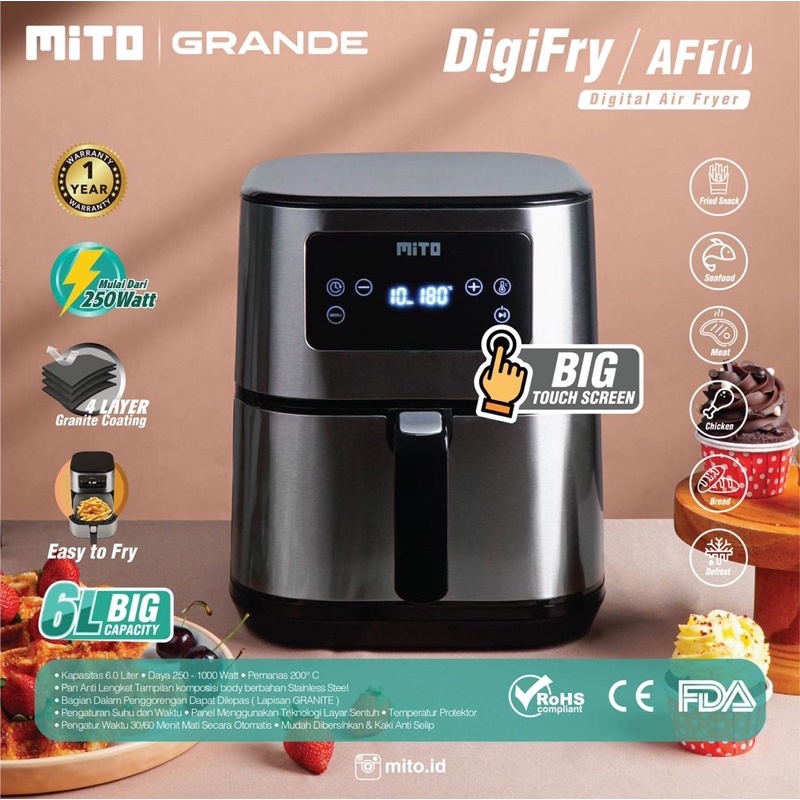 mito air fryer grande digifry 6 L