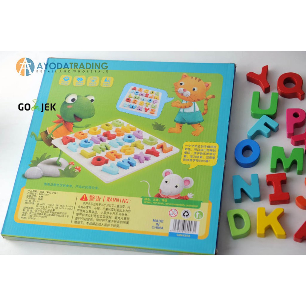 Puzzle Alfabet Chunky Alphabet Montessori Early Learning