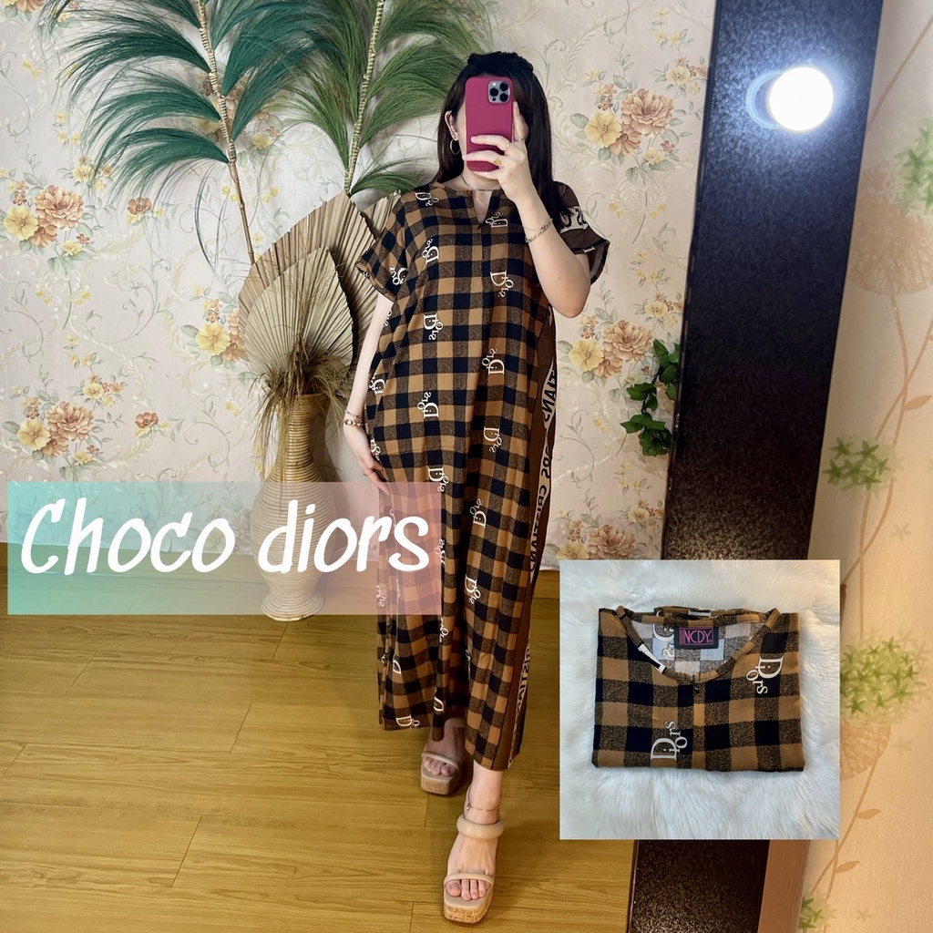 PART1 NCDY HOMEWEAR DASTER PANJANG SEMATA KAKI LD 130cm BUSUI FRIENDLY JUMBO-Choco Diors