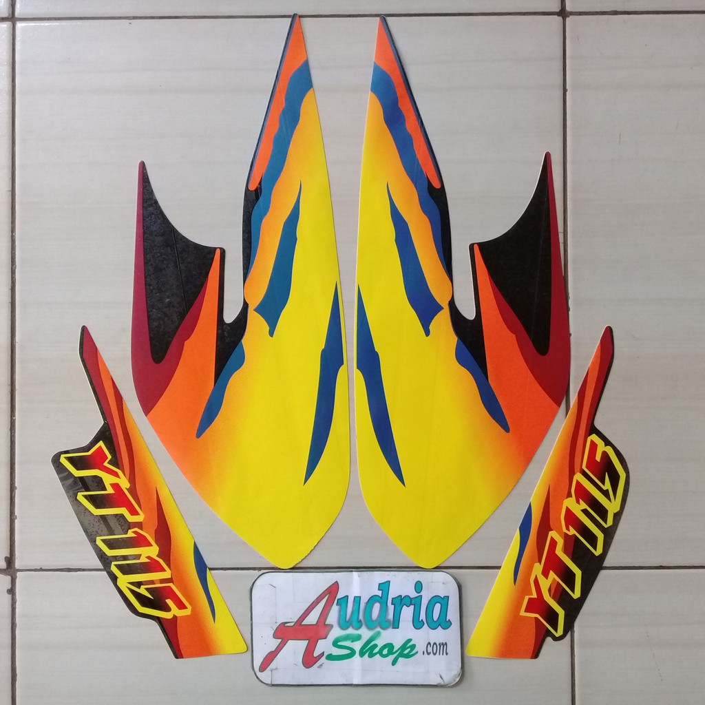 Stiker Striping Motor Yamaha YT155 1990 Merah