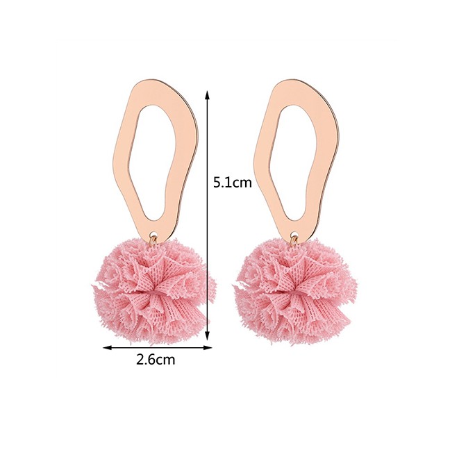 LRC Anting Tusuk Fashion Irregular Shape Decorated Earrings