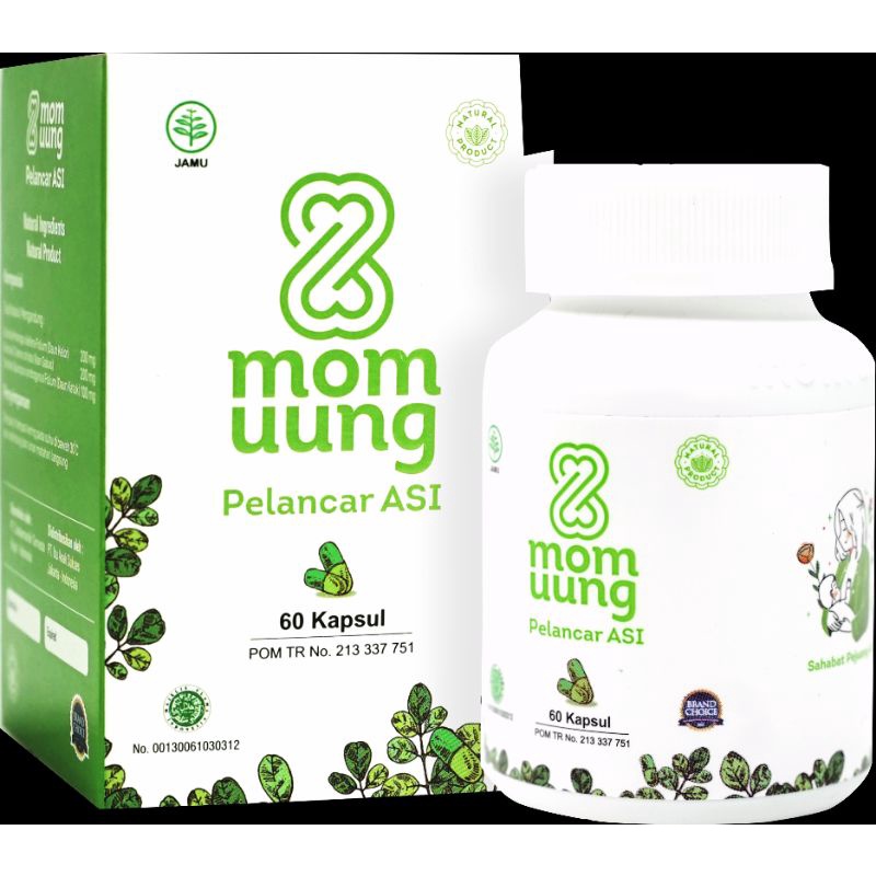 KELORCAP MOMUUNG MOM UUNG BOOSTER ASI PELANCAR ASI 60 KAPSUL HALAL BPOM NATURAL HERBAL