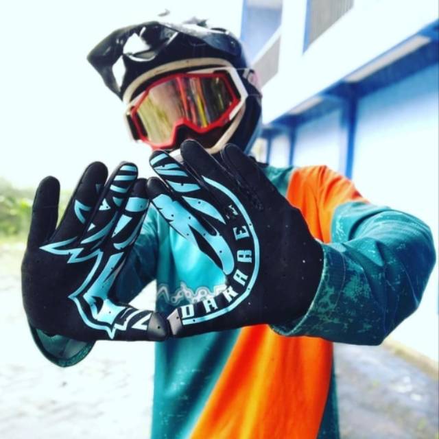SARUNG TANGAN AVELIO DARABEL BLUE full finger - Gloves gowes MTB - Sarung tangan sepeda Downhill
