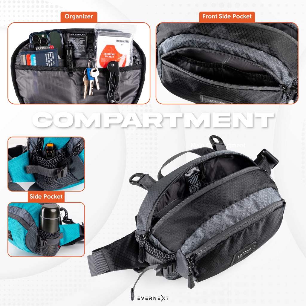 Tas Selempang Pria TRACKING OUTDOOR Waist Bag Tas Gatung Outdoor