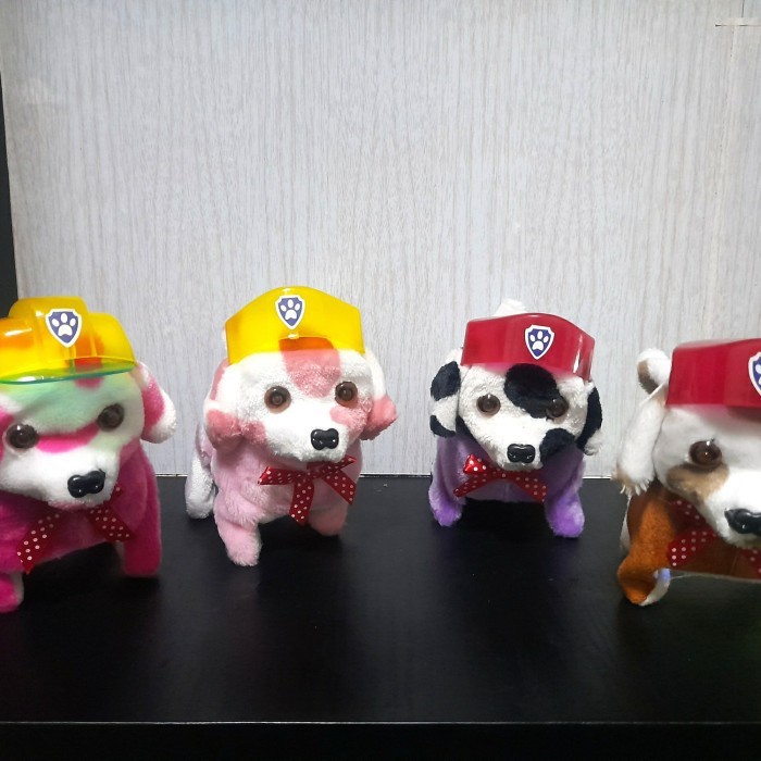 mainan anak boneka anjing lucu bisa berjalan dan bersuara