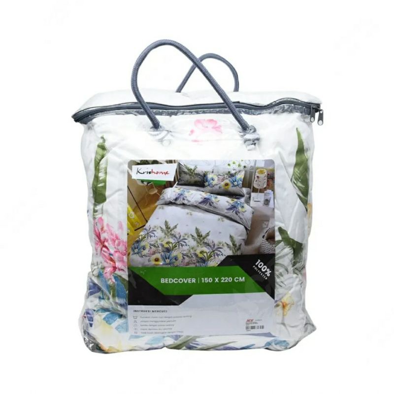 Jastip Ace Hardware Sleep Lite 150x220 Cm Bed Cover Bunga - Putih