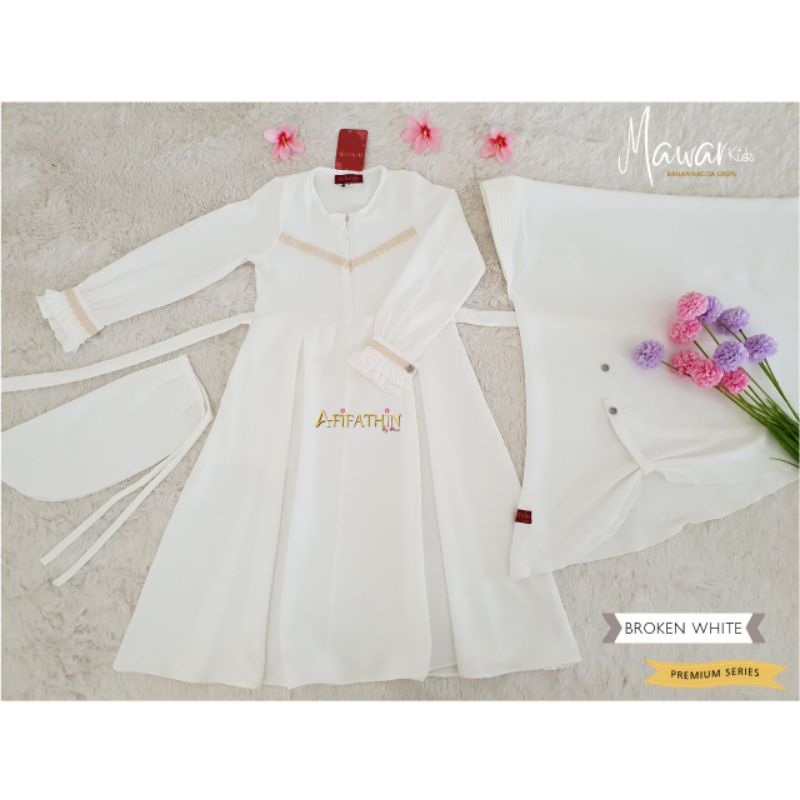 mawar kids nacita crepe afifathin gamis anak syari dress anak gamis syari hijabsyari cadar niqob hij