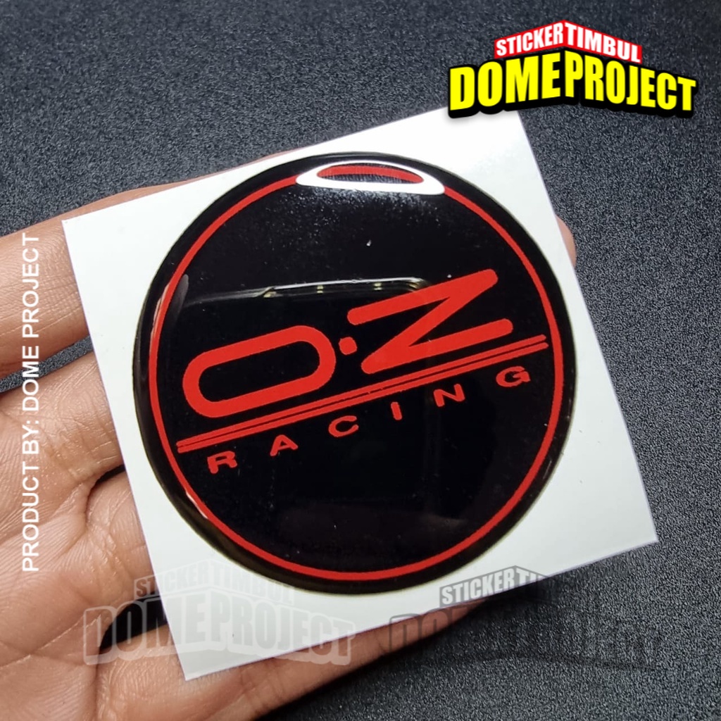 STIKER  LOGO OZ RACING EMBLEM VELG MOBIL DIAMETER 65MM LENTUR