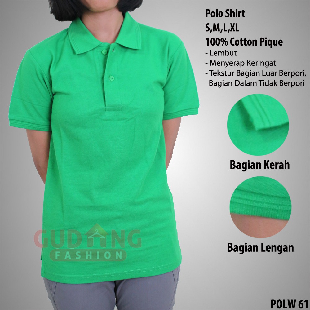 Kaos Kerah Wanita Santai Kasual - POLW 61