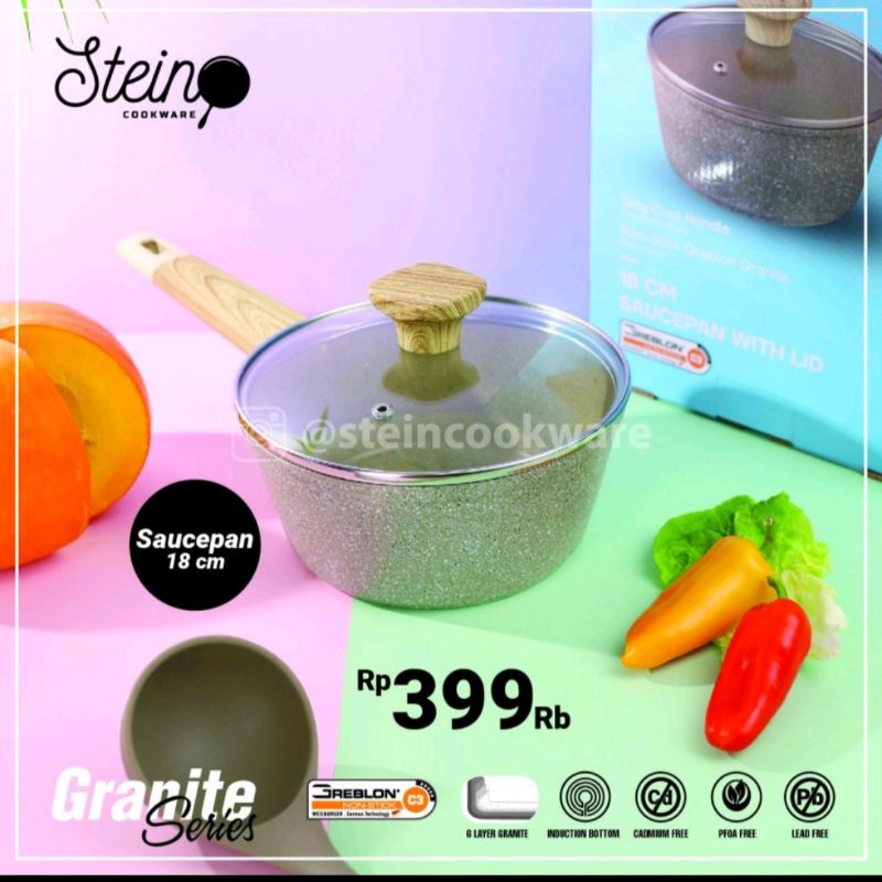 [STEIN] SAUCEPAN 18CM STEINCOOKWARE / PANCI MASAK BUBUR MPASI