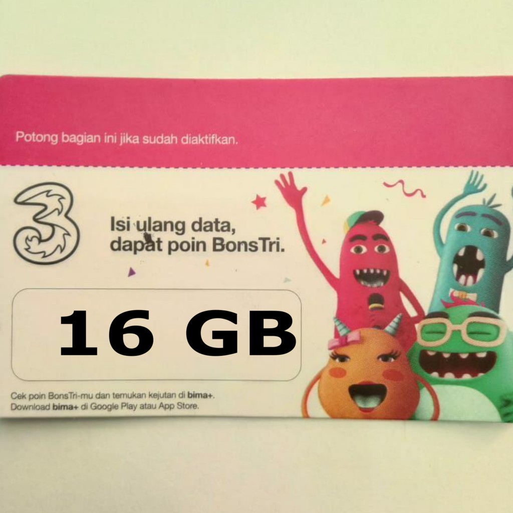 VOUCHER TRI AON 16 GB KUOTA BRANCH PURWOKERTO