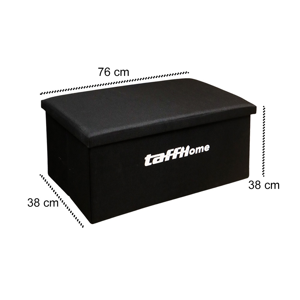 TaffHOME Sofa Kotak Penyimpanan Barang Foldable Storage Container 76x38x38cm - LH962 - Black