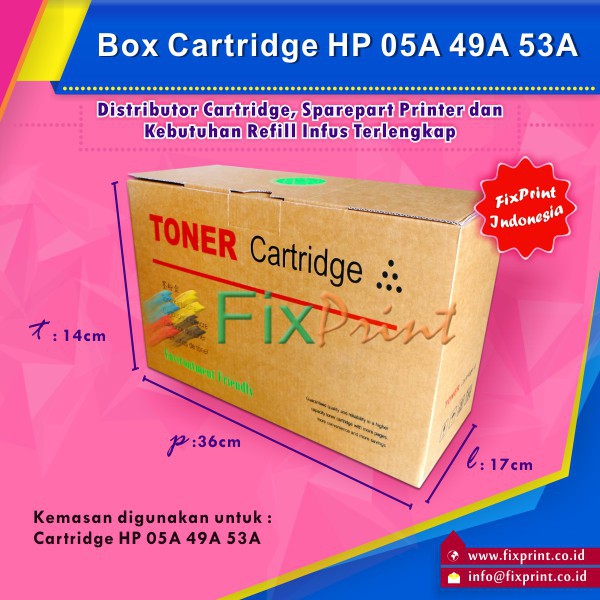 Box Toner Full Color Ukuran Sedang, Box Toner Cartridge HP 05A 49A 53A Murah