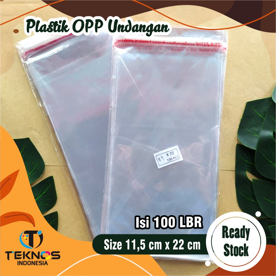 

(100pcs) Plastik OPP Undangan 11,5 x 22 cm