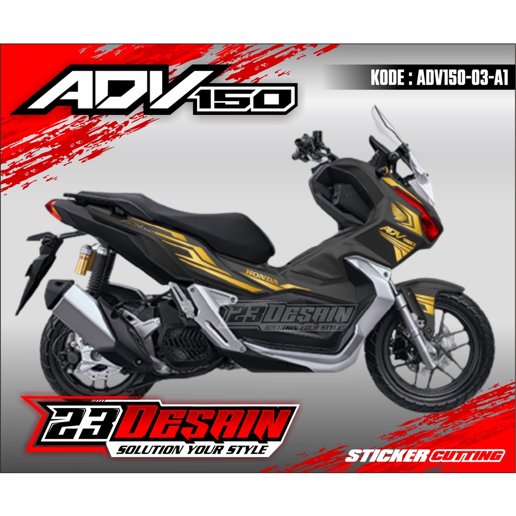Sticker Cutting ADV 150 - Aksesoris Motor Sticker Honda ADV Schotlite Cutting Stiker Striping Lis Va