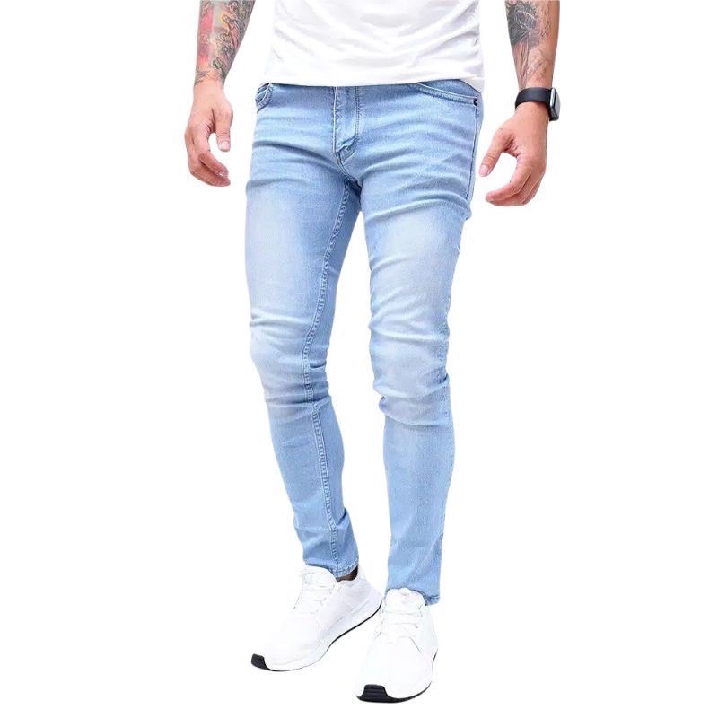 Celana Jeans panjang pria Skiniy pensil pria/ripped jeans original