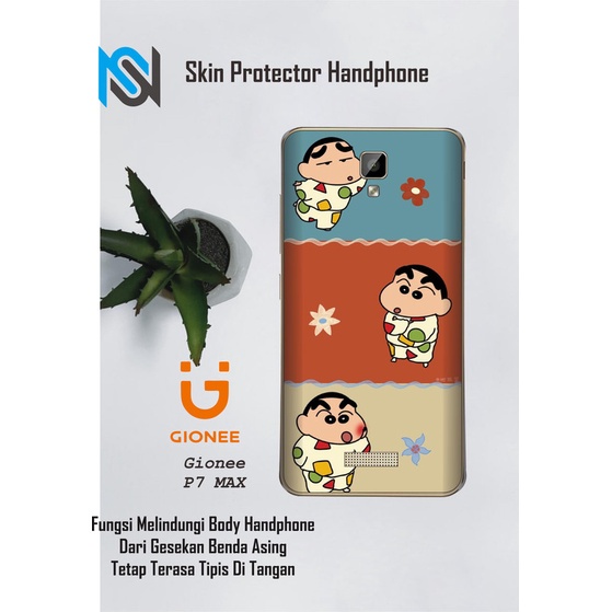 Isi 2pcs Garskin Hp Gionee P7 Max Motif Sin Free Custom Motif (Bisa COD)