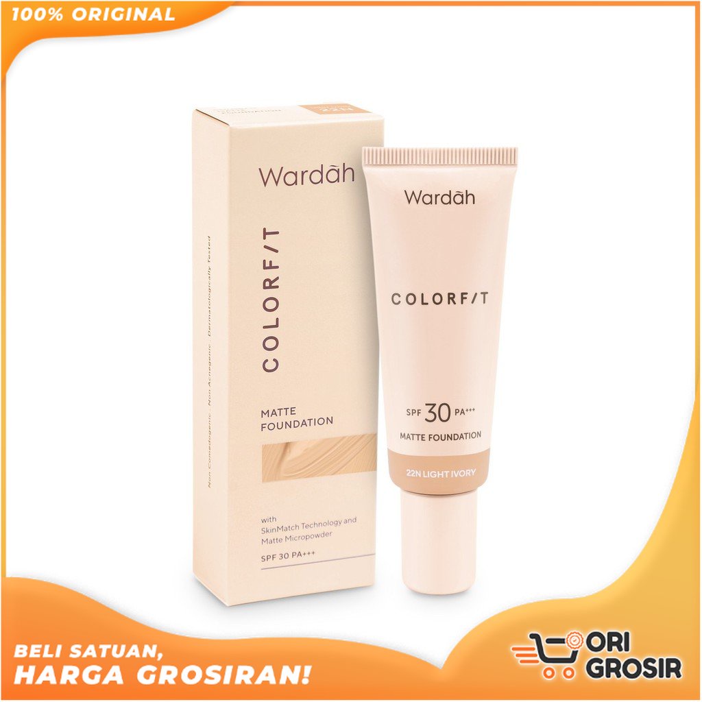 ORI Grosir WARDAH Colorfit Matte Foundation SPF 30 PA+++ | Colorfit Foundation