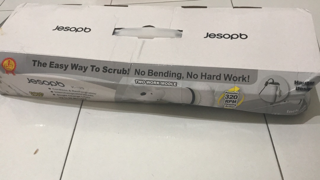 4pcs Sikat Scrubber Pembersih Lantai Kamar Mandi Elektrik Rechargeable Model Genggam