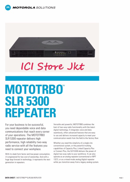 Repeater Motorola MOTOTRBO SLR 5300